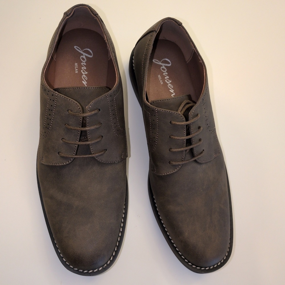 Jousen Milan Derby Dress Shoes Mens 10.5 Brown Perforated AMY709 DRE21063